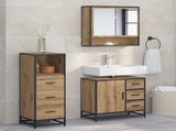 Bathroom Furniture Set 3 pcs Artisan Oak Engineered Wood 3402333