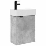 Bathroom Vanity Unit with Tap Concrete Grey 45.5 x 22.5 x 84 cm 889428