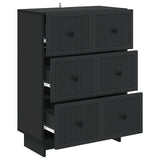 Drawer Cabinet Black 66 x 34.5 x 90 cm Engineered Wood 893916