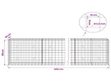 Gabion with 3.5 mm Wire and 10x10 cm Mesh 400x50x100 cm 3463298