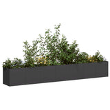 Planter Black 280x40x40 cm Cold-rolled Steel 860689