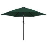 LED Cantilever Garden Parasol 3 m Green 42203