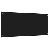 Kitchen Backsplash 2 pcs Black 120 x 50 cm Tempered Glass 3415498