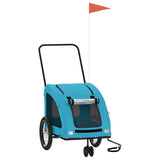 Pet Bike Trailer Blue Oxford Fabric and Iron 93988