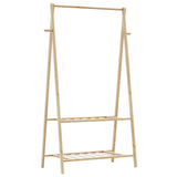 Clothes Rack with Shelves 96x45.5x150.5 cm Bamboo 4008908