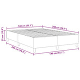 Platform Bed Frame Light Grey 140 x 200 cm Fabric 3337412