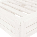 Parasol Base Cover White Solid Wood Pine 825332