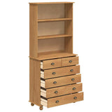 Hutch ASKIM Honey Wax 91 x 40 x 200.5 cm Solid Pine Wood 3334640