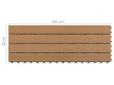 Decking Tile 6 pcs Brown 60 x 30 cm WPC 42046687