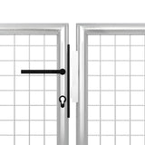 Garden Gate Steel 500x100 cm Silver 144353