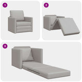 Sofa Bed Cloud Grey 74 x 77 x 81 cm Fabric 4106630