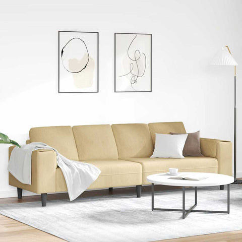 Fabric Sofa with Cushion Grey Green 208 cm Corduroy fabric 3335104