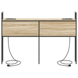 Storage Headboard with Charging Station Sonoma oak 140 cm 859806