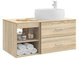 Bathroom Furniture Set 2 pcs Sonoma Oak Engineered Wood 3403922