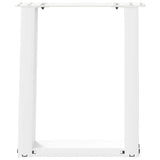 Coffee Table Legs U-Shaped 2 pcs White 28x cm Steel 4012757