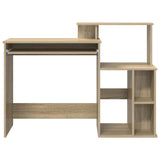 Desk with Shelf Sonoma Oak 120.5 x 44 x 88.5 cm Engineered Wood 869476