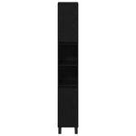 Bathroom Furniture Set with Door 3 pcs Black 30 x 30 x 190 cm 3333100
