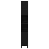 Bathroom Furniture Set with Door 3 pcs Black 30 x 30 x 190 cm 3333100