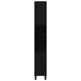 Bathroom Cabinet Black Oak 30 x 30 x 190 cm Engineered Wood 862883