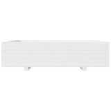 Garden Planter White 100x100x26.5 cm Solid Wood Pine 847319