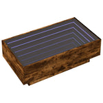 ZNTS Coffee Table with LED Smoked Oak 90x50x30 cm Engineered Wood 847522