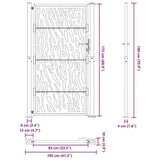 Garden Gate 100x175 cm Weathering Steel Trace Design 4100987