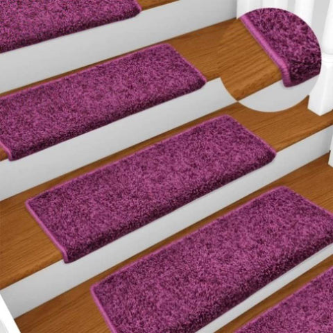Stair Mats 15 pcs 65x21x4 cm Violet Rectangular Edge 134580