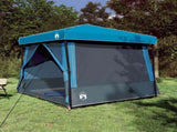 Camping Tent Set Folding 2 pcs Blue Taffeta and Fabric 3337172
