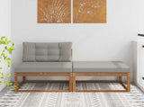 Sectional Sofa Units with Cushion 2 Piece Natural 900548