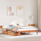 Bed Frame with Drawers without Mattress Wax Brown 135x190 cm Double 3301961