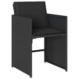 Garden Dining Set Black PE Rattan Large Foldable 3211207