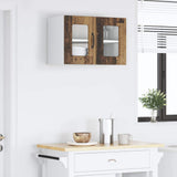 Wall Glass Cabinet LUCCA Old Wood 60 x 31 x 40 cm 884981