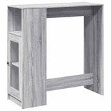 Bar Table with Racks Grey Sonoma 101x40x103.5 cm Engineered Wood 854369
