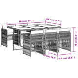 Garden Dining Set Black, Cream White 3210906