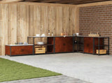 Kitchen Storage HATTEM Rusty 90 x 50 x 92 cm Steel 874960