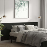 Wall Headboard Black Engineered Wood 240 cm x 1.5 cm x 80 cm 811053