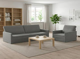 Sofa Set 2 pcs Dark Grey Velvet 3433217
