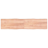 Table Top Light Brown 220x50xcm Treated Solid Wood Live Edge 363989