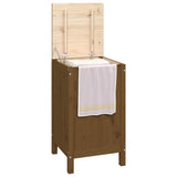 Laundry Box Honey Brown 44x44x76 cm Solid Wood Pine 823577