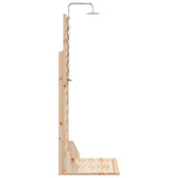 Outdoor Shower 225 cm Solid Pine Wood and Stainless Steel 886348