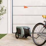 Pet Bike Trailer Grey and Black Oxford Fabric and Iron 93993