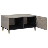 Coffee Table Grey 80 x 50 x 40 cm Solid Mango Wood 4018776