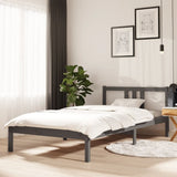 Bed Frame without Mattress Grey Solid Wood 100x200 cm 814876