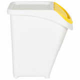 Stackable Waste Bins with Lids 3 pcs White PP 120 L 364070