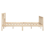 3101133 Bed Frame without Mattress Solid Wood 140x190 cm