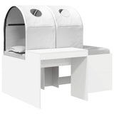 Bed with Tunnel 3 pcs Artisian Oak and White Engineered Wood 3423515