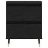 Bedside Cabinet Black Oak 40 x 35 x 50 cm Engineered Wood 863466