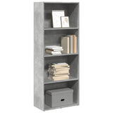 Bookcase Concrete Grey 60x30x152 cm Engineered Wood 857911