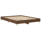 Bed Frame No Mattress Brown Oak 150x200 cm King Size Engineered Wood 3328714