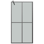 Walk-in Shower Screen 100x195cm Dark Tempered Glass 151886
